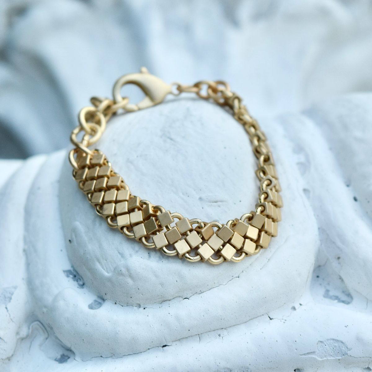 Matte Gold Snake Chain Bracelet